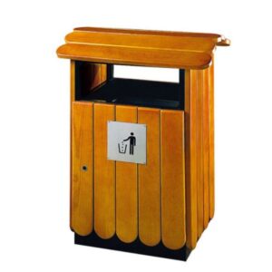 Thùng Rác Gỗ Công Cộng