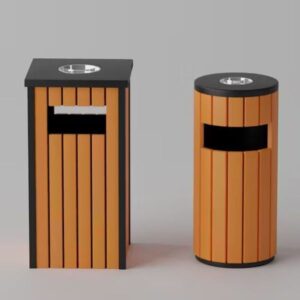 Thùng Rác Gỗ Phân Loại Rác
