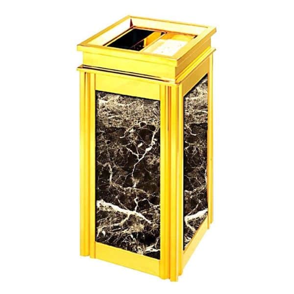 Thùng Rác Đá Hoa Cương Có Gạt Tàn Chuẩn Mực 