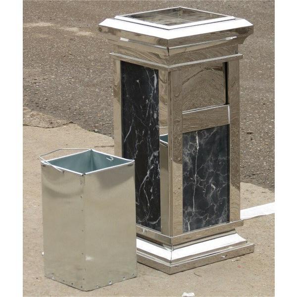 Thùng Rác Đá Hoa Cương Có Gạt Tàn Cao Cấp