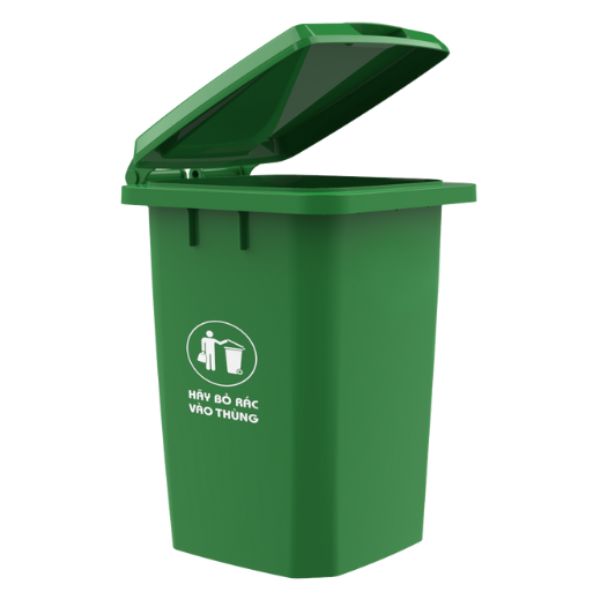 Thùng Rác Nhựa Có Mái Che Vòm Chống Nước Mưa - RTRN00047 2 Thùng Rác Nhựa Chuyên Dụng Ngoài Trời