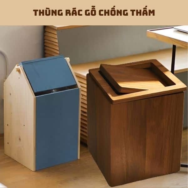 Thùng Rác Gỗ Chống Thấm Vượt Trội 