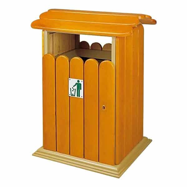 Thùng Rác Gỗ Nan Nhựa Cao Cấp