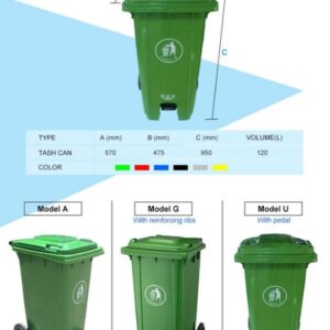 Thùng Rác Nhựa Có Nắp Đạp Chân Tiện Lợi