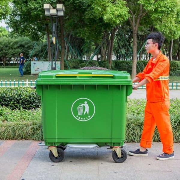 Thùng Rác Nhựa Ngoài Trời Dung Tích Lớn Chống Tia UV